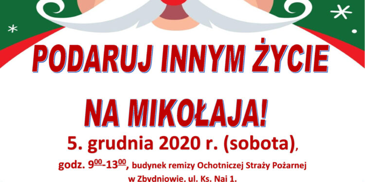 Zbydniów: Oddaj krew i osocze na Mikołaja