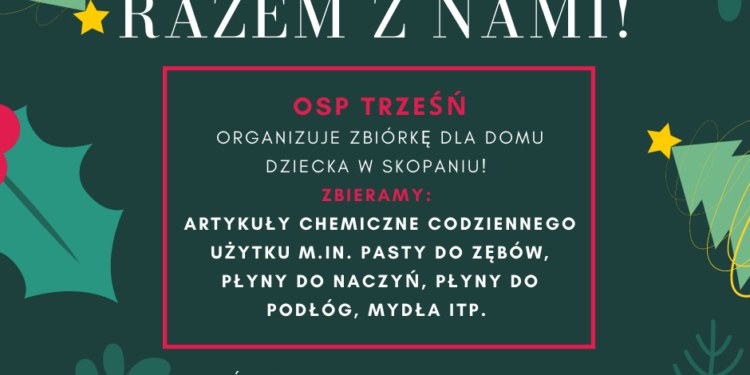 Gorzyce. Strażacy ochotnicy z Trześni organizują zbiórkę dla Domu Dziecka