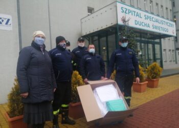 Sandomierz: OSP Zajeziorze wsparło szpital w czasie epidemii.