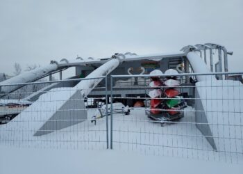 Sandomierz: Zima na bulwarze.