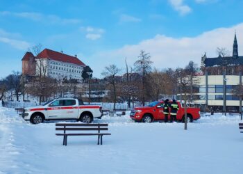 Sandomierz: Strażacy przygotowani do nadchodzącej odwilży.