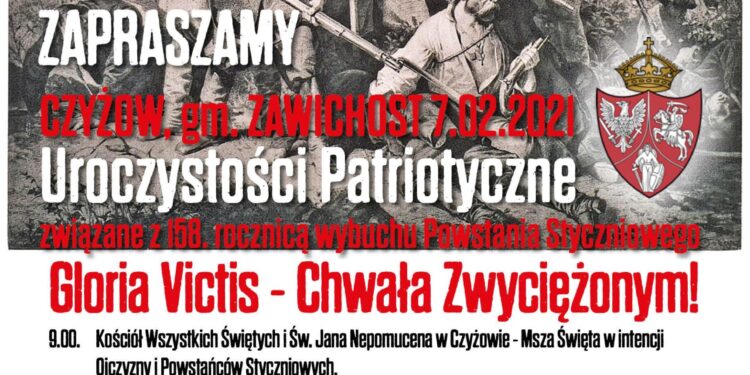 Czyżów Szlachecki: Uroczystości patriotyczne z okazji 158 rocznicy wybuchu powstania styczniowego i bitwy pod Słupczą.