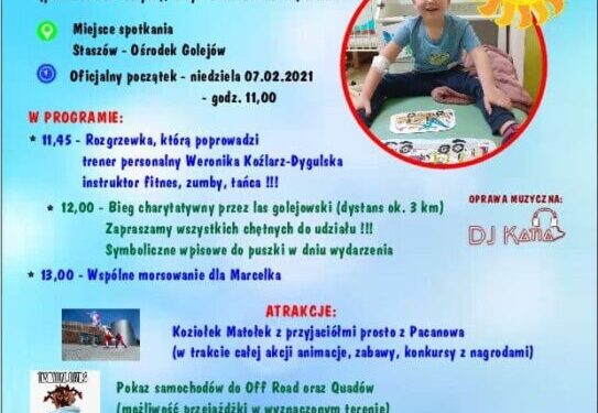 Golejów: Morsowanie w zalewie, biegi i inne atrakcje by promować zdrowie i pomóc Marcelkowi.