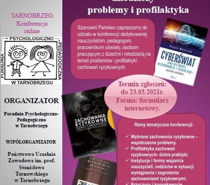 Tarnobrzeg. Będą omawiać zachowania ryzykowne młodych ludzi.