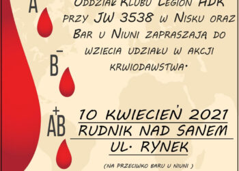 Rudnik nad Sanem: Będzie wiosenna akcja poboru krwi