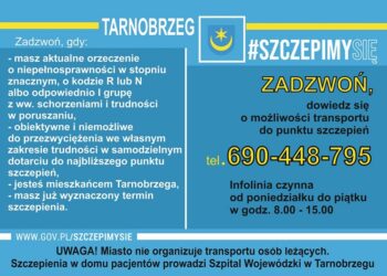 Tarnobrzeg. Na szczepienie dowieźli już  kilkadziesiąt osób.  Przed nimi kolejne dziesiątki transportów.