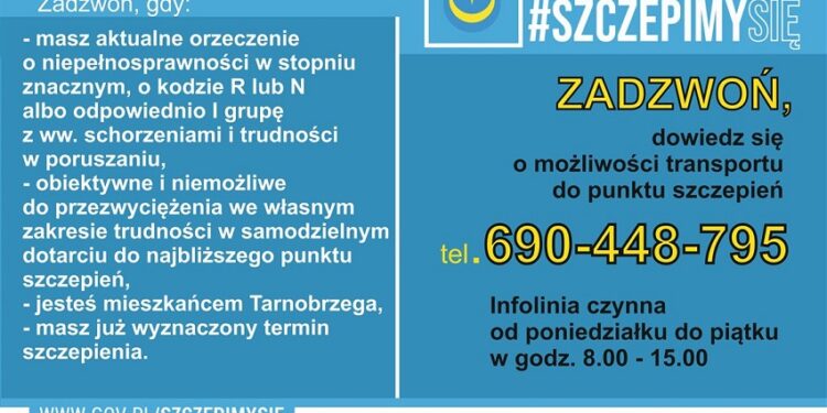 Tarnobrzeg. Na szczepienie dowieźli już  kilkadziesiąt osób.  Przed nimi kolejne dziesiątki transportów.