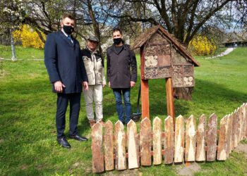 Sandomierz: Domki dla owadów w parku Piszczele służą zwierzętom i edukują ludzi.