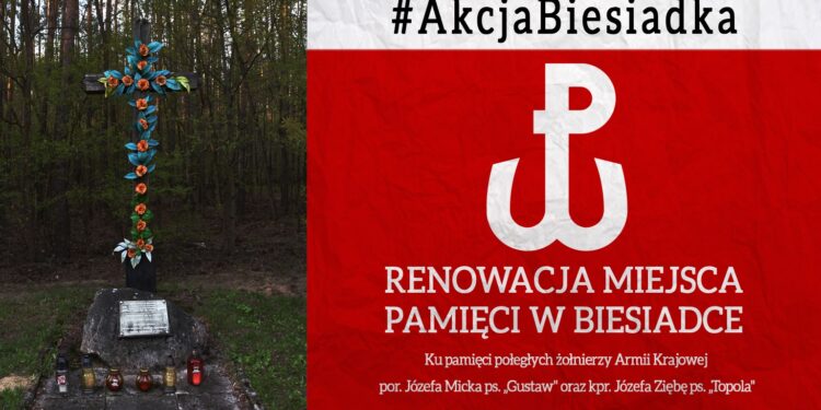 Mielec:  Renowacja miejsca pamięci w Biesiadce.