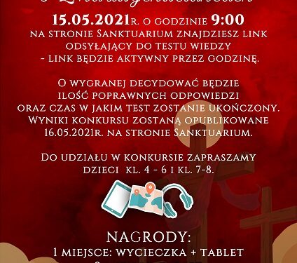 Sulisławice, region. Konkurs wiedzy o Zmartwychwstańcach. Cenne nagrody.