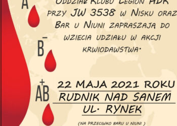 Rudnik nad Sanem: Będzie majowa akcja poboru krwi