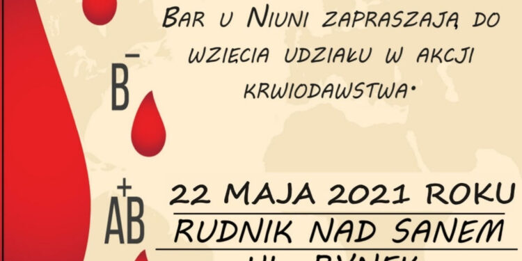 Rudnik nad Sanem: Będzie majowa akcja poboru krwi
