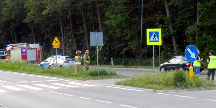 Tarnobrzeg. Wypadek na pasach.
