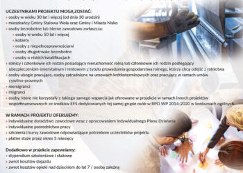 Nisko: Skorzystaj z bezpłatnych szkoleń i kursów zawodowych oraz płatnego stażu