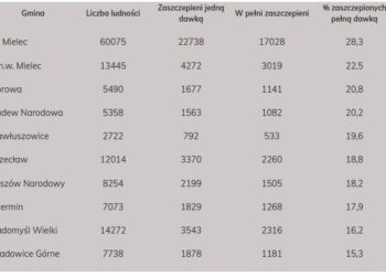 Mielec:  Bilans szczepień w powiecie mieleckim.