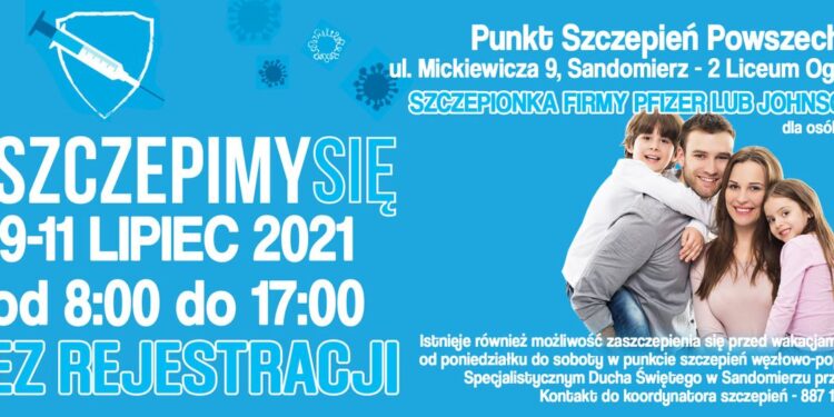 Sandomierz: Szczepienia bez wcześniejszej rejestracji.