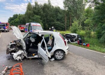 Osiek: Zablokowana droga wojewódzka po wypadku.