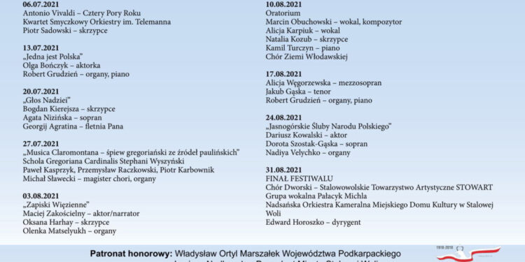 Stalowa Wola: Dziś ostatni koncert w ramach XXXI Międzynarodowego Festiwalu Muzycznego