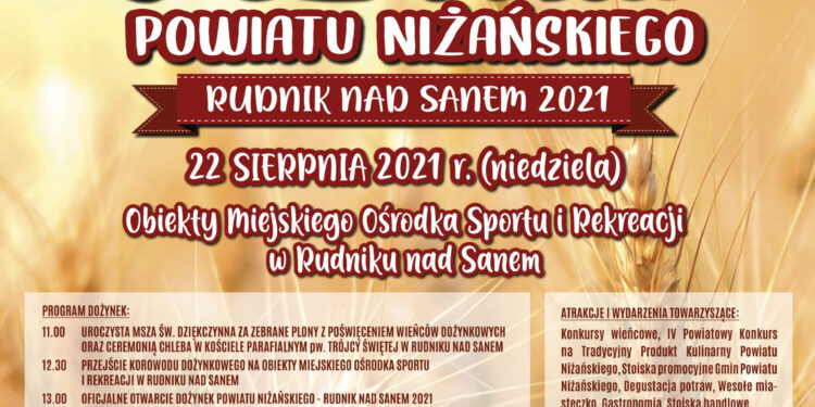 Rudnik nad Sanem: W niedzielę Dożynki Powiatu Niżańskiego