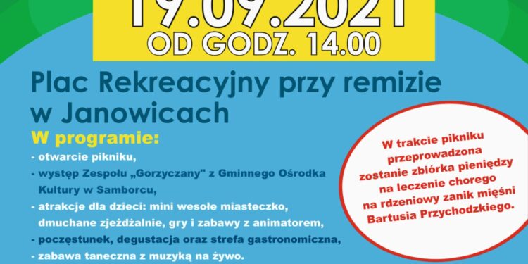 Janowice: W niedzielę piknik „Szczepimy się z KGW”.