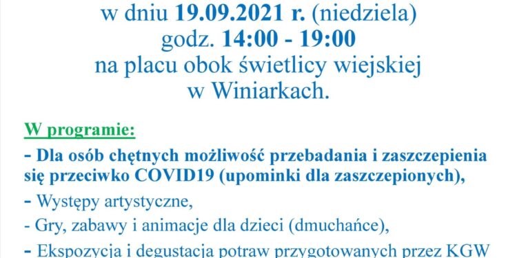 Winiarki: Festyn rodzinny „Szczepimy się”.