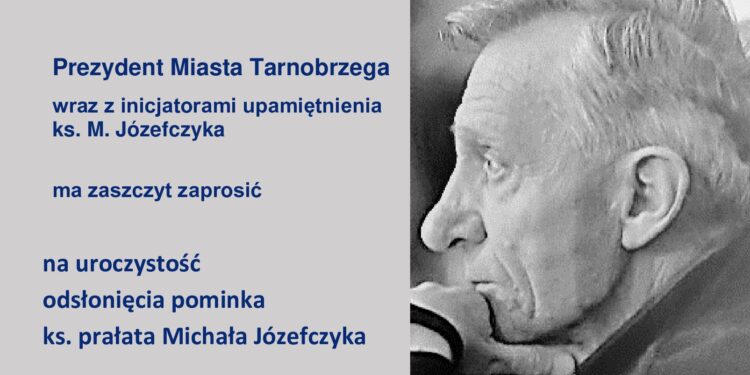 Tarnobrzeg. Odsłonięcie popiersia księdza prałata Michała Józefczyka.