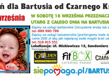 Sandomierz: Kolejny salon przeznacza sobotni utarg na leczenie chorego Bartusia.