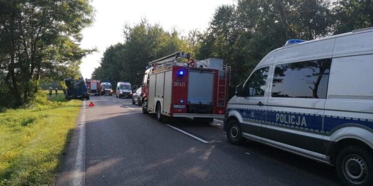 Gmina Baranów Sandomierski, Dymitrów Duży. Potrącenie pieszej.