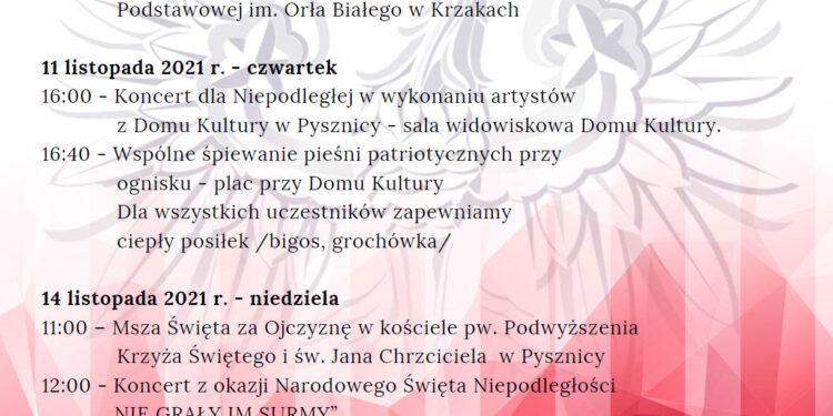Pysznica: Ruszają trzydniowe obchody Święta Niepodległości