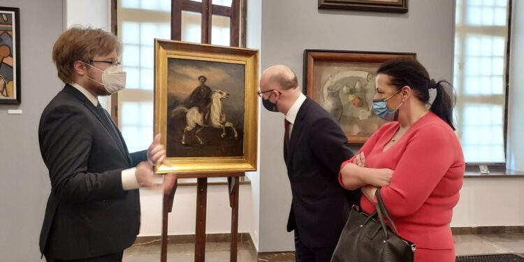 Sandomierz: Wizyta wiceministra spraw zagranicznych Piotra Wawrzyka w Zamku Królewskim.