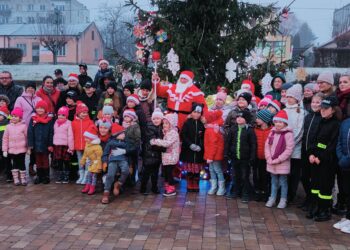 Zawichost: Mieszkańcy wspólnie ubrali choinkę w centrum miasta.