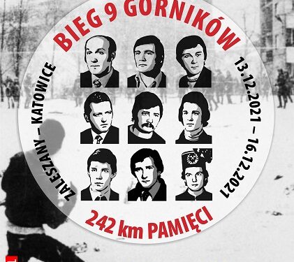 Tarnobrzeg, region. Bieg 9 górników – 242 kilometry pamięci.