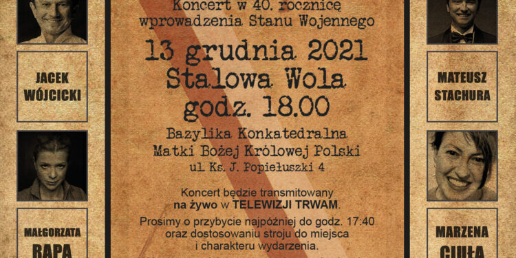 Stalowa Wola: Koncertem upamiętnią ofiary Stanu Wojennego