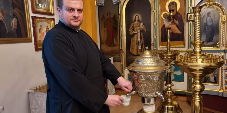 Sandomierz: Wyznawcy prawosławia obchodzą uroczystość Chrztu Pańskiego.