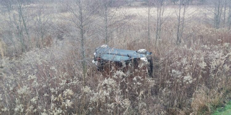 Tarnobrzeg: 28-latka zabrana do szpitala, samochód dachował