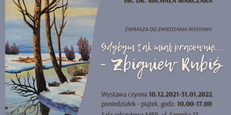 Tarnobrzeg. Obrazy tworzone na płycie pilśniowej w miejskiej bibliotece.