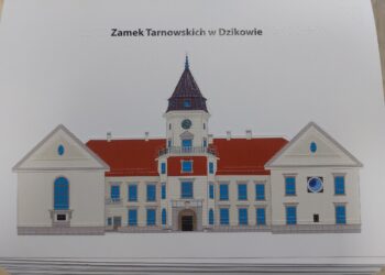 Tarnobrzeg, region. Zamek Tarnowskich w przewodniku turystycznym dla niewidomych.