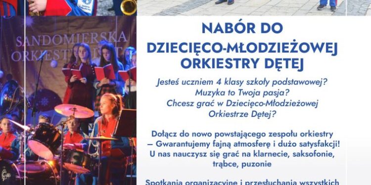 Sandomierz: Nabór do dziecięco-młodzieżowej orkiestry dętej.