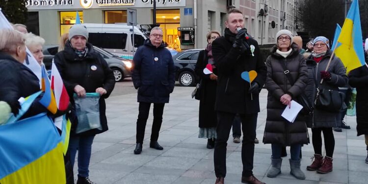 Mielec: Solidarni z Ukrainą.