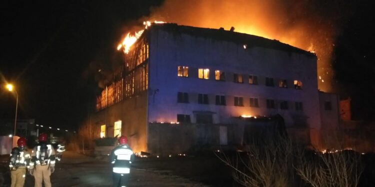 Tarnobrzeg. Spłonęła hala  w strefie.