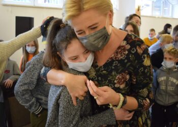 Sandomierz: Agata Kornhauser-Duda odwiedziła dzieci z Ukrainy.