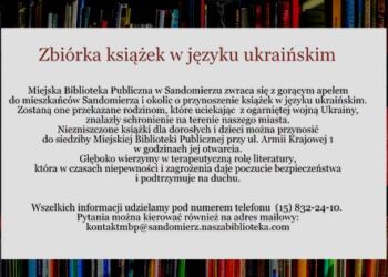 Sandomierz: Zbiórka książek w języku ukraińskim.