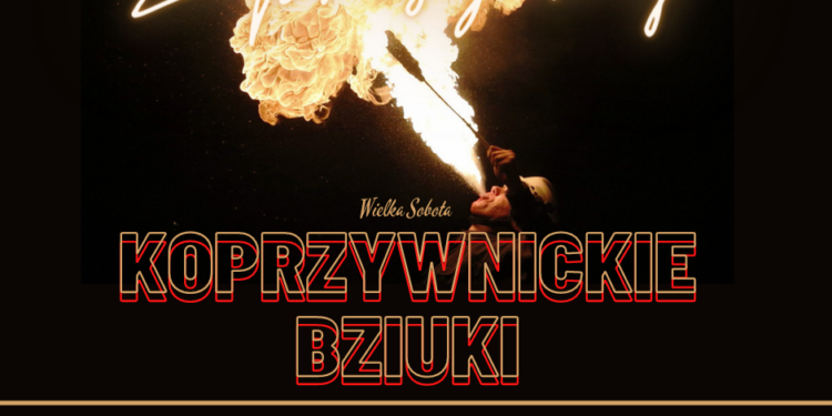 Koprzywnica: Procesja rezurekcyjna z bziukami.