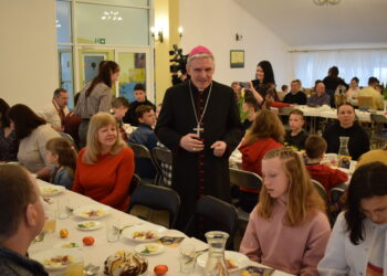 Sandomierz, Bojanów: Śniadanie wielkanocne z uchodźcami.