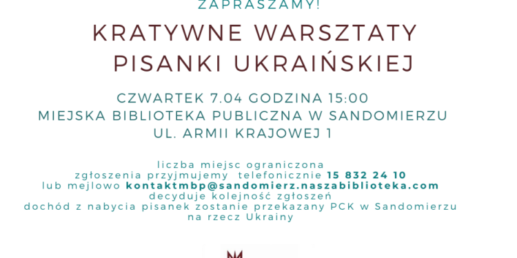Sandomierz: W czwartek warsztaty pisanki ukraińskiej.