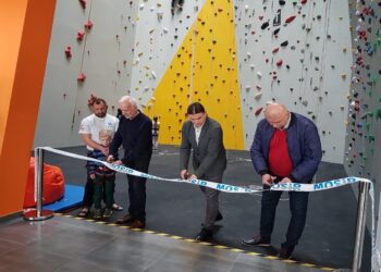 Tarnobrzeg. Ścianka wspinaczkowa oficjalnie otwarta.