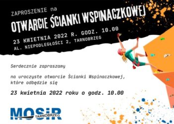 Tarnobrzeg. Otwarcie ścianki wspinaczkowej.