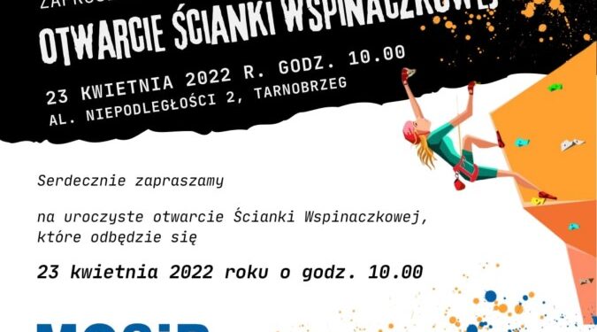 Tarnobrzeg. Otwarcie ścianki wspinaczkowej.