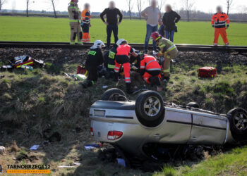 Tarnobrzeg. Groźny wypadek na przejeździe kolejowym