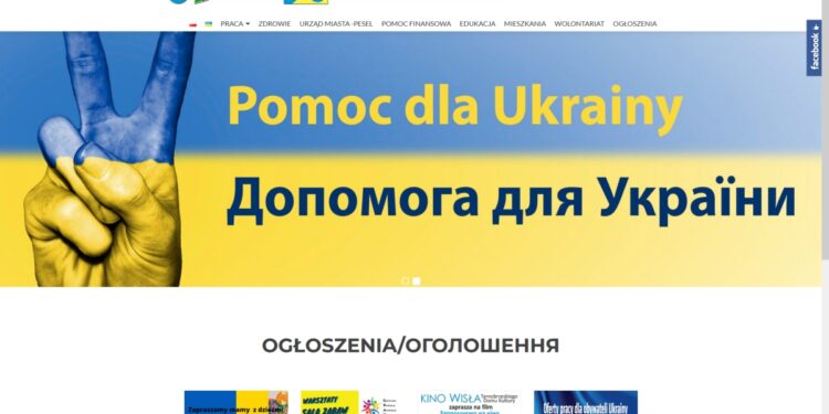 Tarnobrzeg. Strona internetowa dla uchodźców wojennych.